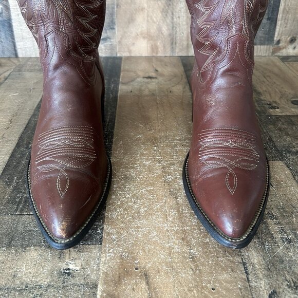 Dan Post Vintage Classic Brown Western Cowboy Boots Mens 12 - Picture 12 of 12